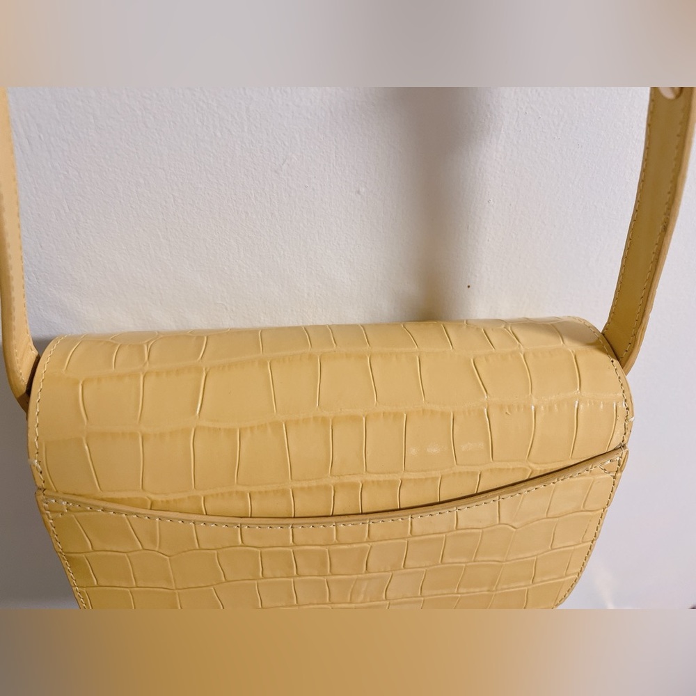 Sezane Claude Buttercup Crocodile Print Bag - Picture 9 of 9